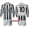 Oficiální Fotbalový Dres s Dlouhý Rukáv Juventus Dybala 10 Domácí 2021-22 pro Děti